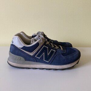 New Balance 574 Navy and White